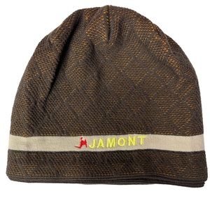 Vintage Jamont Beanie Brown & Orange‎ 100% Acrylic Unisex